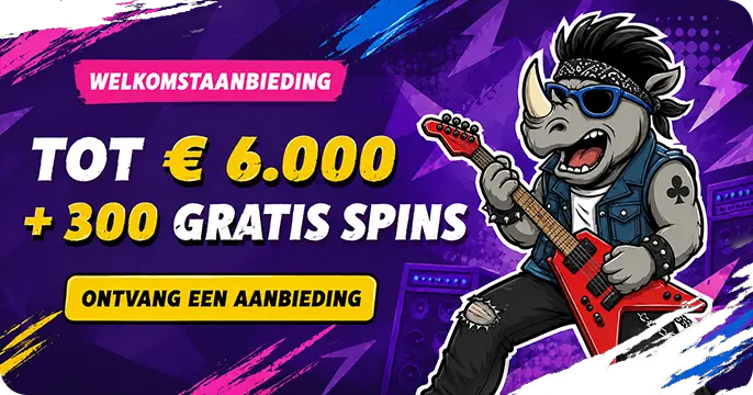 Spinorhino Casino tot €6.000 + 300 gratis spins
